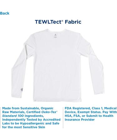 Eczema & Psoriasis Clothing Relief Treatment Shirt for Moderate to Severe Sensitive Dry Skin for Men (Size M) Also Used as a Wet Wrapping Therapy White - Buy Online on GoSupps.com