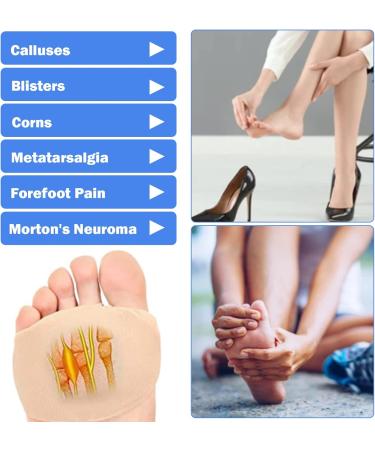 Gel Forefoot Pillows for Pain Relief - Medium Foot Pads for Men & Women | Cushioned Midfoot Support & Upholstery - Buy Online on GoSupps.com