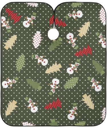 Waterproof Barber Cape - Snowman & Tree Cheetah Haircut Bib for Men & Women | Unisex Hair Cutting Cape  - Buy Online on GoSupps.com