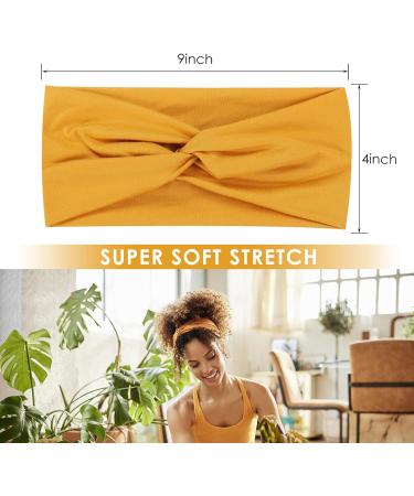 12 Pack Non-Slip Wide Headbands for Women - Yoga, Workout & Sports Headbands - Assorted Colors - Buy Online on GoSupps.com