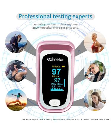 Pulse Oximeter Fingertip | Blood Oxygen Saturation Monitor | Spo2 & Respiratory Rate Monitoring - Rose Gold - Buy Online on GoSupps.com