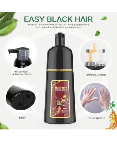Tanfeine Wine Red Hair Dye Shampoo 3-in-1 for Men & Women - 16.9Fl Oz - Buy Online on GoSupps.com