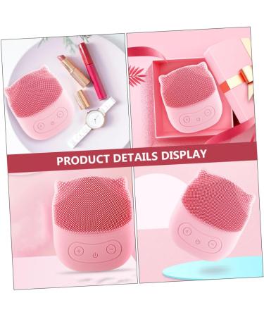 Didiseaon Face Brush Electric Washing Machine Silicone Exfoliating Pad Face Cleaning Pad Pore Cleaning Device Silicone Facial Brush Electric Massagers Silica Gel Detergent Pink Frosted - Buy Online on GoSupps.com