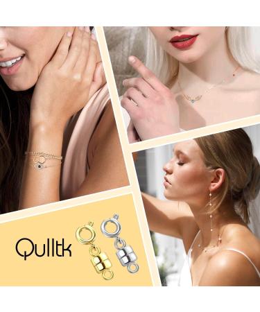 Qulltk 18K Gold and Silver Plated Necklace Bracelet Converter Clasps 8Pcs - Buy Online on GoSupps.com
