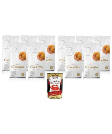 Italian Gourmet E.R. Le Semole D'Autore Fritures & Panures 10 x 500 g Durum Wheat Semolina Casillo Selection Crispy Breading & Perfect Frying Result + Italian Gourmet Polpa