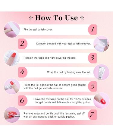 NXJ INFILILA Nail Foil - 300PCS Gel Nail Polish Remover Wraps with Larger Cotton Pads for Easy Nail Polish Removal at Home - Buy Online on GoSupps.com