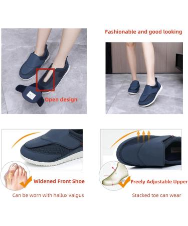 Buy Women's Diabetic Foot Shoes - Slip-on Orthopedic Shoes for Swollen Feet and Gout Relief | Adjustable Strap for Comfort and Support - Buy Online on GoSupps.com