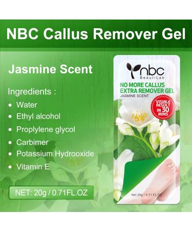 Jasmine Callus Remover Gel 8.4 oz with Pumice Stone Scrubber Kit - Professional Pedicure, Remove Hard Skin, Heels Calluses - 12 Pack - Buy Online on GoSupps.com
