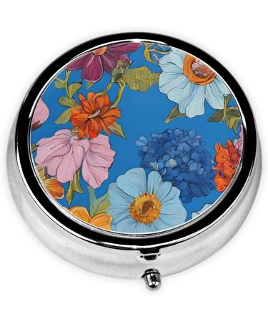 Hello Hawaii Printed Mini Round Pill Box | 3 Compartment Travel Pill Organizer | Portable Medicine Case for Home & Office - Buy Online on GoSupps.com
