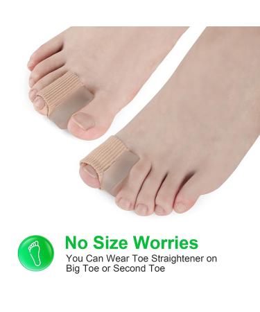 Ajoysoul Toe Separator & Bunion Corrector Set - 6pcs Gel Toe Spacers with Fabric Sleeve for Pain Relief and Toe Alignment - Beige - Buy Online on GoSupps.com
