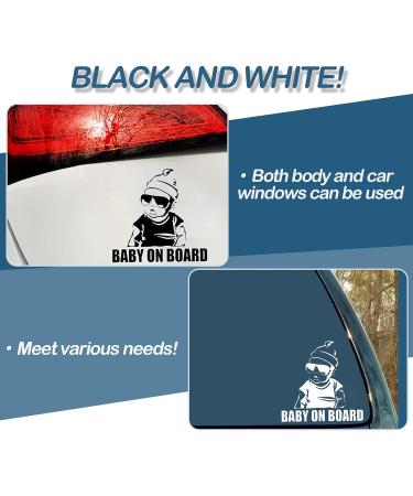 Flywave Baby On Board Sticker | 2 Waterproof Car Decals | 15x15 cm Sun Protection Baby Safety Stickers - Buy Online on GoSupps.com