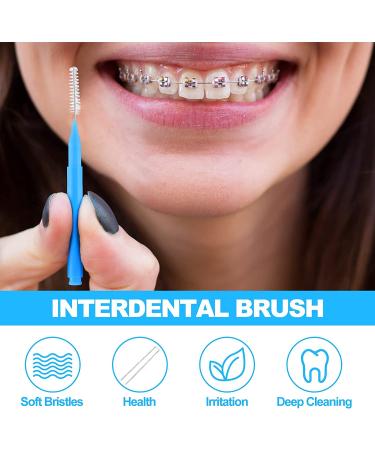 120 Pcs Interdental Brushes & Flossing Heads | Toothpick Cleaners for Oral Hygiene | 6 Colors & Sizes | Men & Women - Buy Online on GoSupps.com