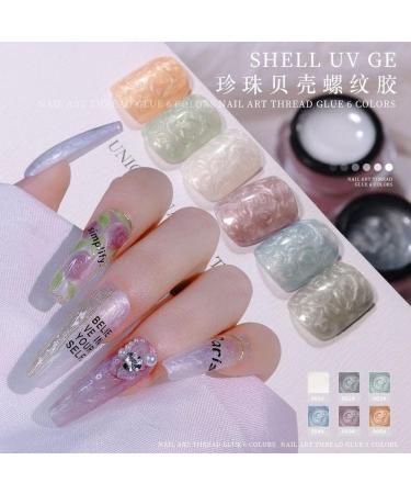 8ML Manicure for DIY Nails Nail Polish Gel UV Gel Semi-Permanent Shell Thread Nail Gel Varnish Glitter(01) Style01 - Buy Online on GoSupps.com