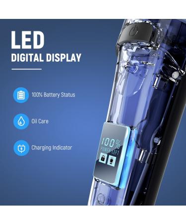 SUPRENT Beard Trimmer for Men - Waterproof IPX7 Professional Mustache Trimmer - 19 Precise Lengths - Cordless USB C Rechargeable - LED Display - Buy Online on GoSupps.com