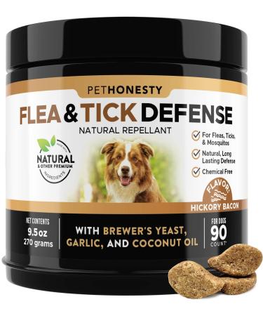 Pet Honesty Flea & Tick Defense Supplement - Natural Flea and Tick Soft Chew for Dogs, Pest Defense to Promote Body's Natural Response, Oral Flea Pills for Dogs - 90 ct