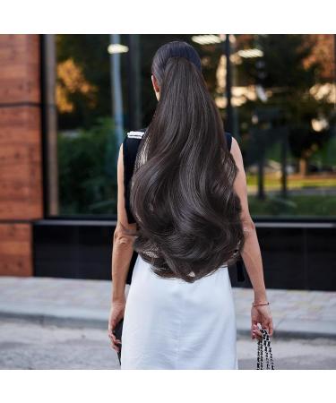 Curly Ponytail Extension Short Fake Ponytail Curly Ponytail Extension Claw Clip In Ponytail Hair Extensions Short Curly Ponytail Clip For Women Daily Use dark brown - Buy Online on GoSupps.com