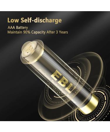 Buy EBL Gold Pro Rechargeable AAA Batteries - 1.2V 1100mAh NIMH - High Performance Precharged - 16 Pack for International Shipping - Buy Online on GoSupps.com