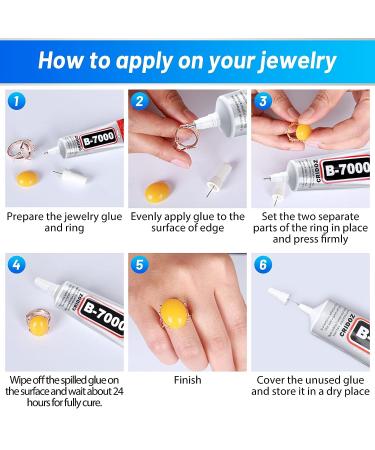 B7000 Clear Jewelry Glue | Cridoz 3.7 fl oz Craft Adhesive with Precision Tip | Multi-Function Fabric Glue for Rhinestone, Metal, Charms, Nail Art, Wood & Glass - Buy Online on GoSupps.com