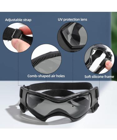 Dog Sunglasses | UV Protection Goggles for Small/Medium Dogs - Comfortable, Adjustable & Windproof Pet Eyewear - Buy Online on GoSupps.com