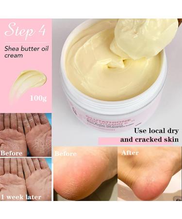 AILKE Organic Unrefined Shea Butter Oil Cream Daily Moisturizer for Face & Body Enriched with Glutathione & Vitamin C Alleviates Dryness 3.5 oz - Buy Online on GoSupps.com