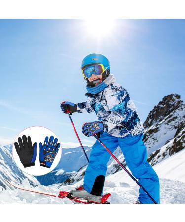 Children's Winter Sport Gloves - Royal Blue Motocross & Hiking Gloves for Outdoor Kids Activities - Buy Online on GoSupps.com