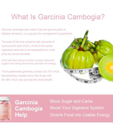 Garcinia Cambogia Gummies 800mg - 95% HCA Organic Extract Vegan Supplement for Women - Metabolism & Energy Support - 120 Cts (Pack of 2) - Buy Online on GoSupps.com