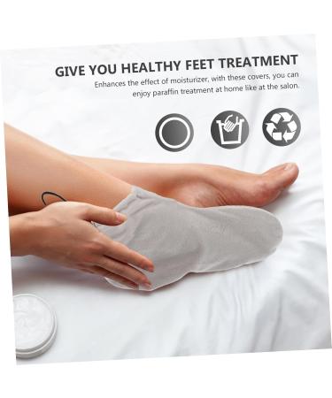 minkissy 3 Pairs Wax Therapy Warm Foot Cover Paraffin Heated Bag Medicated Socks Wax Bath Foot Hand Paraffin Booties Beauty Wax Foot Wrapping Cover Pedicure Foot Paraffin Foot Liners Plush - Buy Online on GoSupps.com