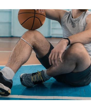 2 Pack Knee Brace Straps Patella Tendon Knee Strap Basketball Patella Tendon Stabilizer Knee Brace Super Silicone Leather Band Knee Brace Elasticity Fixed Protection Patellar Ring for Working Out Grey*2 - Buy Online on GoSupps.com