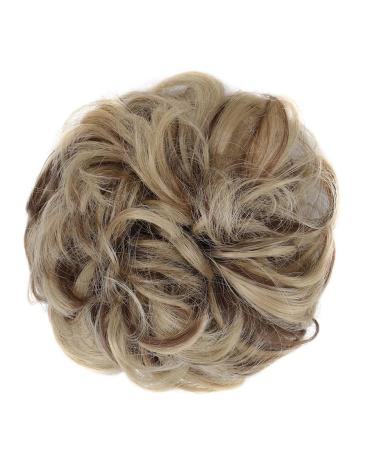 Messy Bun Hair Piece for Women Donut Hair Bun Scrunchie for Women Girls Curly Wave Synthetic Chignon Hairpiece with Rubber Band Messy Bun Hair Pieces Extensions Fake Hair Accessories for Women Girl 22H10