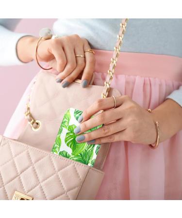 Buy Leather Lipstick Case & Organizer with Mirror | Mini Palm Leaves Lip Gloss Holder - Buy Online on GoSupps.com