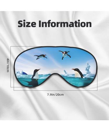 Happy Penguin Light Blocking Eye Mask - Soft Adjustable Sleep Mask for Travel & Yoga | Black - Buy Online on GoSupps.com