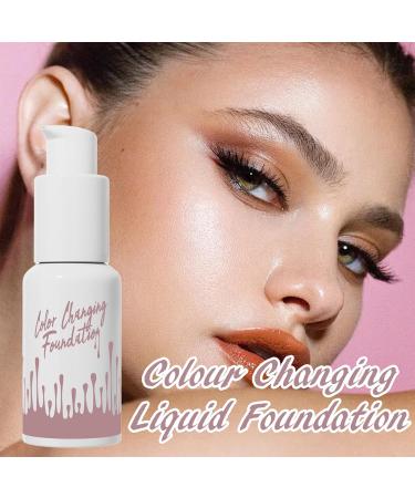 Fond de Teint Changeant De Couleur Hydratation 24H Fondation Couvrante Totale Base de Maquillage Correcteur Longue Tenue Waterproof Fond de Teint Liquide Matte & Poreless Finish - 30ml - Buy Online on GoSupps.com
