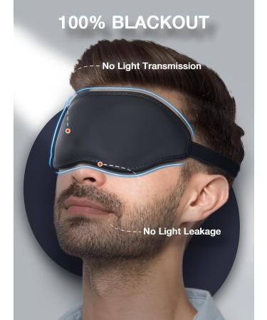 KKM 3D Contoured Sleep Mask for Side Sleepers with Earplugs - Block Out Light, Soft Comfort Eye Shade Cover - Ideal for Sleeping, Travel, Shift Work - Starry Black - Buy Online on GoSupps.com