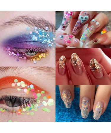Buy BOSDONTEK 12 Boxes Glitter for Nail Face & Body - Makeup Art & Festival Decoration | International Shipping Available - Buy Online on GoSupps.com