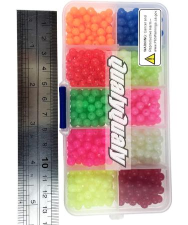 Qualy Fishing Beads Assorted Plastic Glass Red Yellow Mix Color Luminous Glow 1000Pcs - 4mm 6mm 6.5mm 8mm 10mm 12mm - Buy Online on GoSupps.com