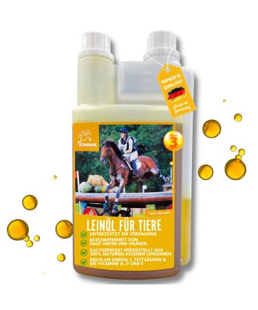 Linseed Oil Horses Dogs Cats I Barf Oil I Linseed Oil Horse Oil Omega 3 I Fatty Acids 3 6 I Cold Pressed 100% Coat Shiny Skin