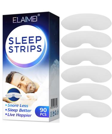 90 PCS Mouth Tape Mouth Tape for Sleeping Anti Snoring Strips for Nasal Breathing Mouth Strips for Nasal Breathing Improve Sleep Quality & Instant Snoring Relief Sleep Strips