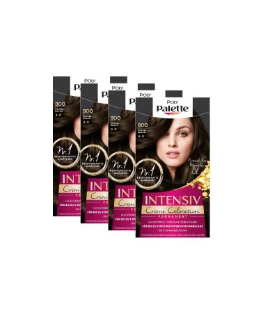 handle POLY PALETTE Intensive cream Coloration 40800 dark brown level 3 4 x 115 ml permanent coloring for up to 8 weeks of intensive color brilliance and 100 gray coverage 115 ml 4er Pack