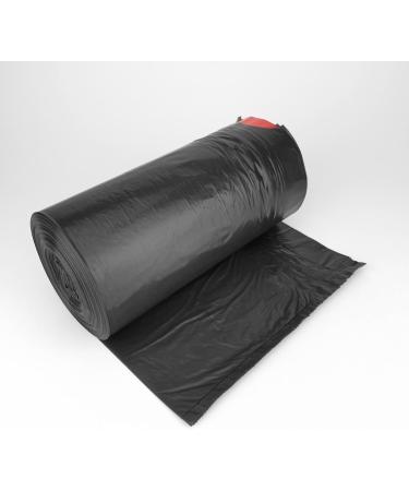 D.Rect 35L Garbage Bags - 50-Pack Heavy-Duty Plastic Kitchen Waste Bags with Cord Strain | Eco-Friendly Recycled Black Trash Bags - Buy Online on GoSupps.com