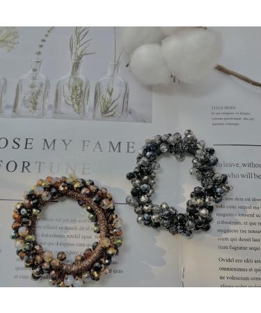 6 PCS Crystal Pearl Hair Ties - Beaded Bracelet Hair Bands for Women & Girls - Buy Online on GoSupps.com