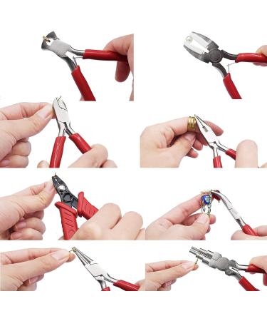 Tooleague 8-Piece Mini Jewelry Pliers Set for Repair & Making with Storage Bag - Red - Buy Online on GoSupps.com