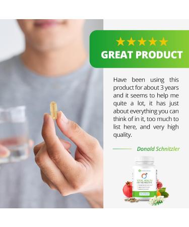 Ben's Total Health Prostate Supplement | Clinical Strength for Men's Prostate Health | Reduce Frequent Urination & Inflammation | Natural Urinary Support | 120 Capsules - Buy Online on GoSupps.com