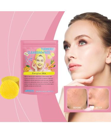 Turmeric Cleansing Pads - Exfoliating Face Scrub for Gentle Moisturizing & Firming Skin - 40 PCS - Buy Online on GoSupps.com