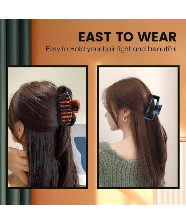 Zou.rena Hair Claw Clips for Women & Girls | 8-Piece Set for Short Thin & Long Thick Hair | 3.35 & 3.5 Glossy Color Clips - Ideal for All Hair Types - Buy Online on GoSupps.com