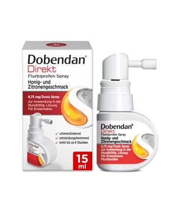 DOBENDAN Spray Honey & Lemon with fast and long-lasting effect for sore throats 15 ml Honey & Lemon 15 ml (1 pack)