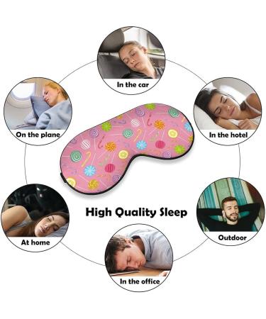 Colorful Lollipops & Dots Sleep Mask for Women | Adjustable Eye Shades Cover with Elastic Strap - Shop Internationally - Buy Online on GoSupps.com