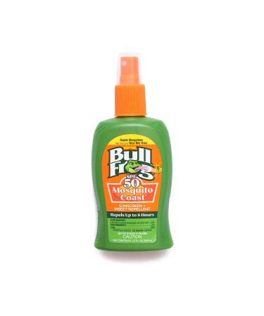 Bullfrog Mosquito Coast Bug Spray Insect Repellent + Sunscreen SPF 50, Pump Spray 4.7 Fl Oz