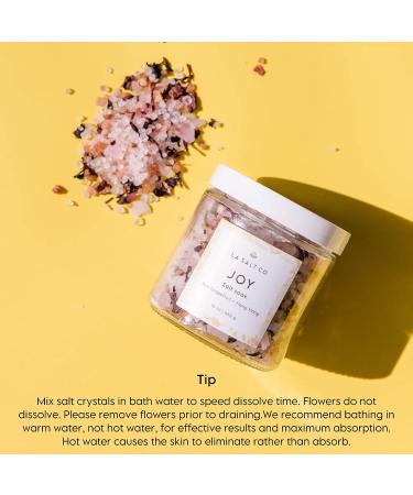 La Salt Co Joy Aromatherapy Bath Salt Soak | Pink Grapefruit & Ylang-Ylang Essential Oil | Energizing, Rejuvenating, Mood-Balancing | 16 oz - Buy Online on GoSupps.com
