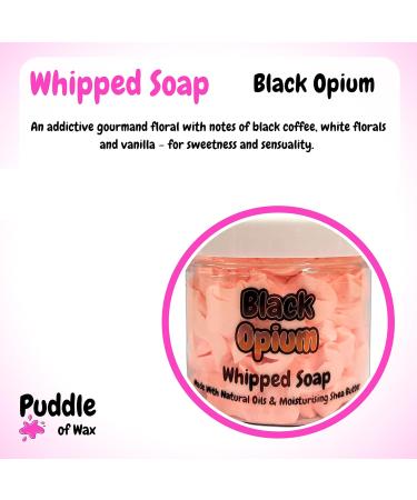 Black Opium Whipped Soap Body Wash - 150g - Natural Oils and Butters - Perfume Scent - Vegan Friendly - Puddle of Wax - Made in the UK - Buy Online on GoSupps.com