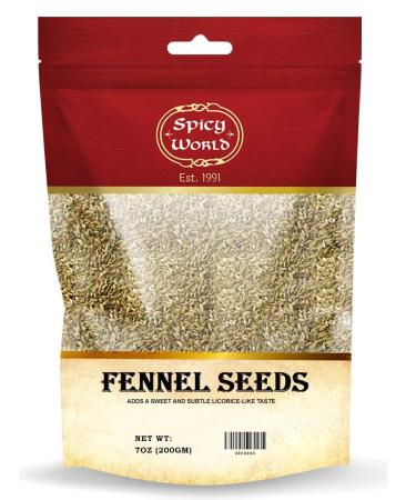 Spicy World Fennel Seeds 7 Ounce Bag 7 Ounce (Pack of 1) - Buy Online on GoSupps.com